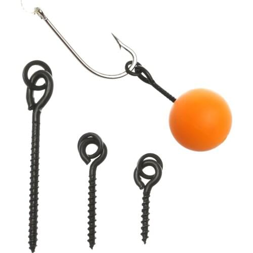 20pcs Hook Stop Terminal Tackle Bait Chod Boilie Screw with Ring Pop Up Peg Pellet Holder Bait Fishing Accessories