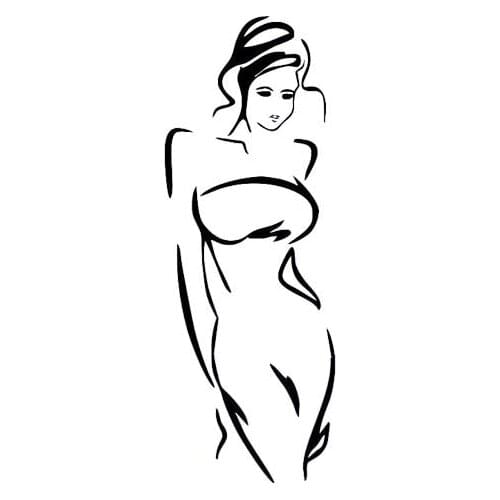 4.1*11.2CM Perfect Artistical Line Girl Car Sticker Suitcase sticker Vinyl Zero Defect Decal Cool Style Fashion Design Sticker