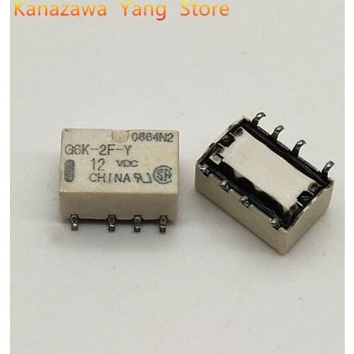 5 or 10 pcs SMD G6K-2F-Y 12VDC DIP G6K-2P-Y 12VDC Signal Relay 8 Pin DC 12V 10*6.5*5mm Small Signal Relay In Stock