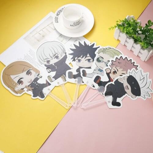 Anime Jujutsu Kaisen Cosplay PVC cartoon Q version of the fan handheld fan surrounding the same style