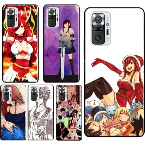 Erza Fairy Tail Manga Anime For Xiaomi Redmi Note 10 Pro 8T 9S Note 7 8 9 Pro Phone Case For Redmi 9C 9T 9 9A 8A K40