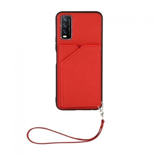 For Vivo Y Skin Feeling Card Holder Hand Strap Y20 Card Holder Mobile Phone Case Drop Protection Cover Y17/y15/y12/u10/y11/y3