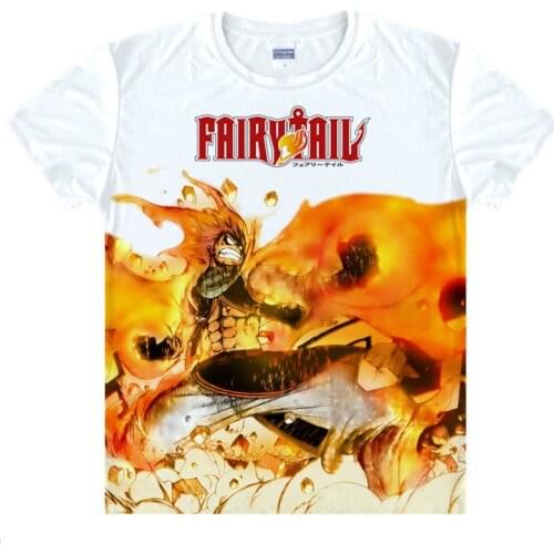 Fairy Tail T-Shirt madoshi Shirt man short sleeve t-shirts anime printers shirt cute shirts Youth T-Shirts anime show shirt a