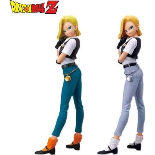 Dragon Ball Z Android 18 Anime Figures Super Saiyan Lazuli PVC Toys DBZ Kuririn Action Figurals 25cm Girl Doll Decoration Figma