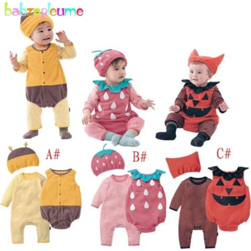 Baby Girls Clothes Cartoon Design Cotton Long Sleeve infant jumpsuits Christmas Costume Boys Kidswear Newborn baby suit BC1341