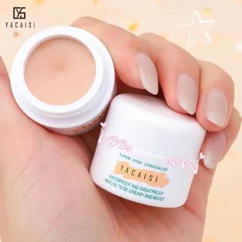 YACAISI Full Coverage Concealer Cream Soft Smooth Makeup Base Face Corrector Creams Skin Brighten Foundation Cosmetics Creams