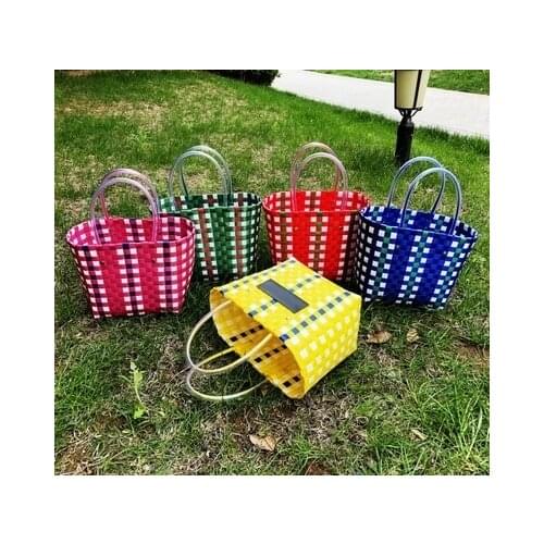 Basket Hand Woven Basket Ins Net Red Bag Tote Shopping Basket Shopping Basket