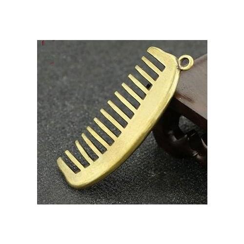 Brass Creative Personality Handmade Small Comb Model Pendant Retro Mini Comb Key Chain Pendant Copper Pendant