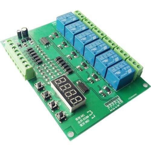 Multi-channel sequence start/timing adjustable/cycle on/off/control board module/industrial control panel PLC programmable