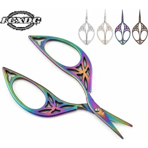 Leaf Shape Stainless Steel Needlework Scissors DIY Sewing Supplies Sewing Thread Scissors Small Embroidery Scissors for Sewing
