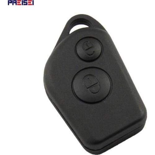 PREISEI 3 button No Logo Replacement Remote Keyless Car Key Case Fob For Citroen Elysee Can't put blade