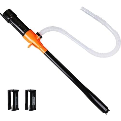 Handheld Fuel Transfer Pump Liquid Transfer Pump Battery Operated Pump Line Hose for Gas Oil Liquid Water for Car Boat Marine