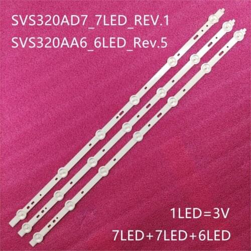 TVs LED Backlight Strips For Philips 32PFL3107H/12 /60 TV Bars SVS320AA6_6LED_Rev.5 Bands Rulers SVS320AD7_7LED_REV.1 LTA320AP33