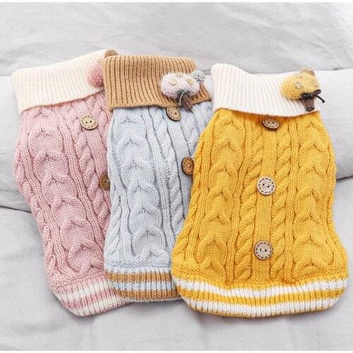 Winter Dog Sweater Keep Warming Dog Clothes Pet Products Warm Jersey to Autumn Winter Sweater Little princess style sweater coat