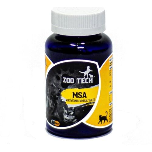 Zootech MSA Vitamin&Mineral Tablets for Cats and Dogs-Disease Prevention-Resistance Enhancer-Healthy and Shiny Coat 40 Tablet