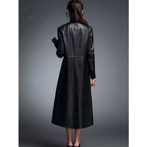 2020 Real Leather Jacket Spring Autumn Jacket Women Genuine Sheepskin Coat Female Streetwear Long Windbreaker XS36D78-08