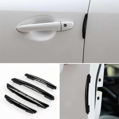 4PCS Auto Car Door Guard Edge Corner Protector Guards Buffer Trim Molding Protection Strip Scratch Protector Car Door Crash Bar