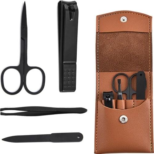 4 pcs/set Profession Manicure Nail Clipper Set Household Stainless Steel Nail Clippers Manicure Tool Pedicure Nail Scissor