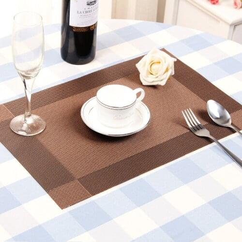 4 Pcs/lot Placemat fashion pvc dining table mat waterproof table cloth disc pads bowl pad coasters slip-resistant pad