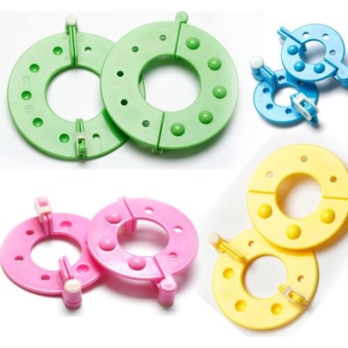 8PCS 4 Sizes Fluff Ball Weaver PomPom Maker Knitting Loom Kit Kids DIY Handmade Craft Supplies