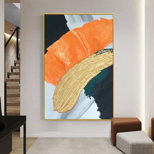 3D Abstract Canvas Painting Thick Oil On Canvas Handmade Gold Oil Painting Modern Art Picture For Home Wall Decoration Unframed