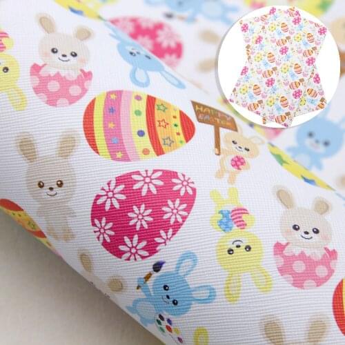 David accessories 20*33cm Easter Egg Synthetic Leather Patchwork For Hair Bow Bag Wallet Phone Cover DIY,1Yc10412