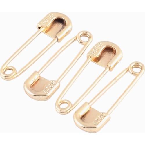 12pcs 35mm Gold pins Safety Pins Larger Safety Pins Kilt Pins Broochs letter Bar Pins Apparel Accessories DIY Sewing
