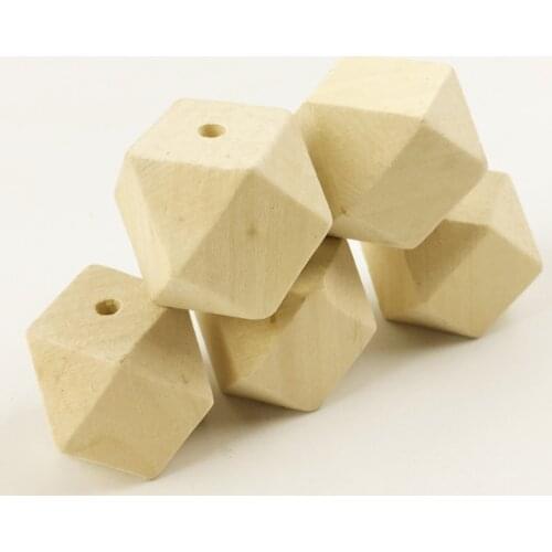 Big geometric wooden beads(30mm 10pc)faceted Figure Octagonal cube unfinished decor DIY crafts balls wall pendant chain