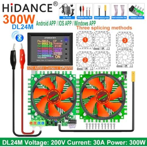 DL24M 300W DC 48V Battery Capacity Current Voltage Tester Electronic Load Power Tester Discharge 4-Wire Meter 30A