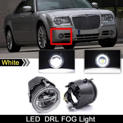 For Dodge Dakota Durango Chrysler 300 Aspen Jeep Commander Grand Cherokee Raider LED DRL Daytime Running Light Driving Fog Lamp