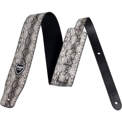 PU Leather Snake Skin Guitar Strap Widen Adjustable Shoulder Belt for Acoustic Electric Guitar Bass Ukulele Guitarlele Parts
