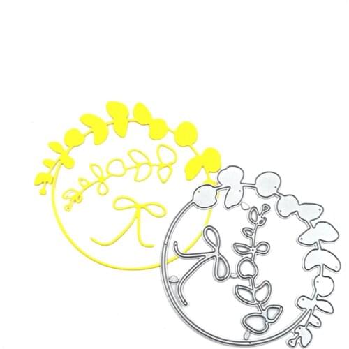 Julyarts Leaf Circle New Cutting Dies For 2021 Stencil For DIY Scrapbooking Album Embossing Paper Card Crafts Template