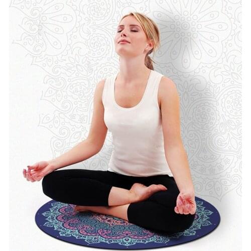 3mm Yoga Mats Circle Meditation Non-slip Fitness Sports Rubber Gym Pad Pilates Exercise Training Printed Mat Round Door