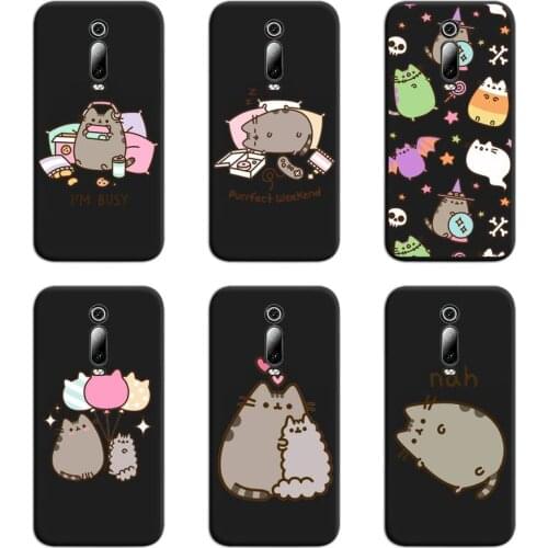 Cute Cartoon Cat Pusheens Phone Case For Redmi 9A 9 8A 7 6 6A Note 10 9 8 8T Pro Max K20 K30 Pro