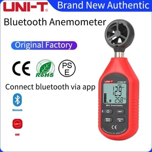 UNI-T UT363 Mini Anemometer Temperature Tester Maximum measured wind speed 0.1m/s Initial wind speed 30m/s UT363BT