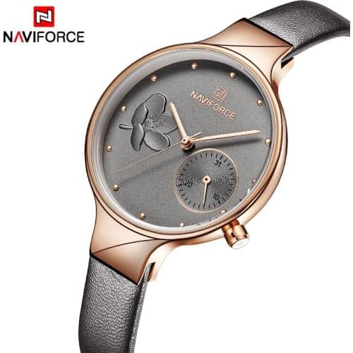 Женские часы с кожаным ремешком NAVIFORCE China At AliExpress