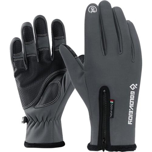 Nylon Windproof Fishing Hunting Cycling Gloves Winter Warm Gloves Gray Hunting Gloves