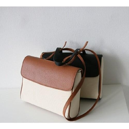 2021 new canvas bag womens large-capacity one-shoulder diagonal bag niche design simple fashion bag trend