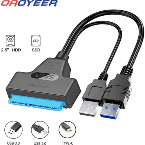 New USB SATA 3 Cable Sata To USB 3.0 Adapter UP To 6 Gbps Support 2.5Inch External SSD HDD Hard Drive 22 Pin Sata III A25 2.0