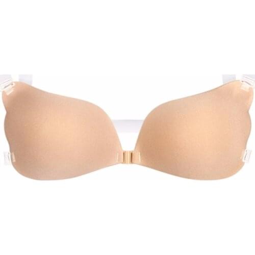 New Women Self Adhesive Slicone Push up Bra + 2 PCS Invisible Straps Bust Shaper Bra A B C D