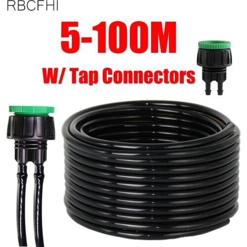 RBCFHl 5m-100m 4/7mm Garden Watering PVC Pipe Micro Irrigation Tubing Sprinkler W/ 1/2''&3/4'' Integrated Connector