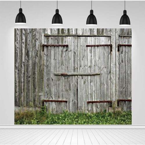Scopiso Vintage Retro Wood Board Floor Wooden Wall Door Gate Grunge Spring Grassland Backdrop Photography Background For Photo