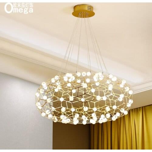 Nordic post-modern creative sparks starry art chandelier personality living room bedroom restaurant hotel engineering lamps