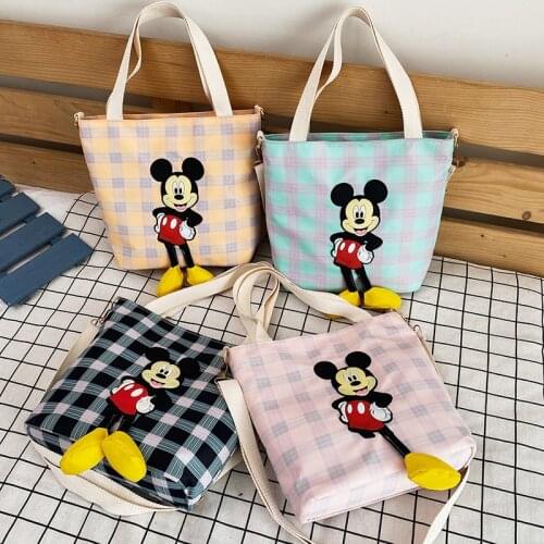 Disney Cartoon Mickey Mouse canves shoulder bag Childrens handbag Bag School Bag Girls Canvas Donald Duck Tote Bag