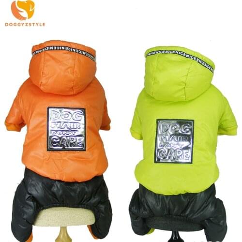 Warm Winter Dog Jumpsuit Coat Waterproof Pet Cat Snowsuit For Chihuahua Teddy Costume 2 Color Pet Outfit Dog Clothes DOGGYZSTYLE