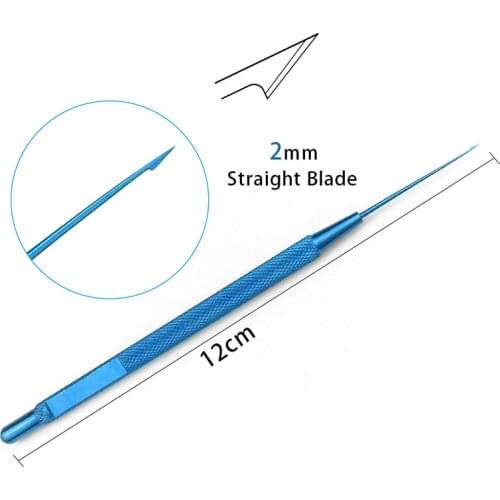 Titanium Straight Goniotomy Knife 120mm Long Ophthalmic Eye Instrument