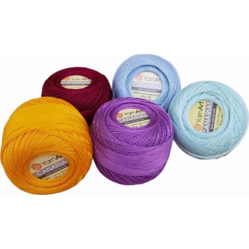 Yarnart Canarias Yarn 20gr-203m %100 Cotton Crochet Lace Dress Shorts Blouse Needlepoint Cross Stitch Bedspread Amigurumi Thread