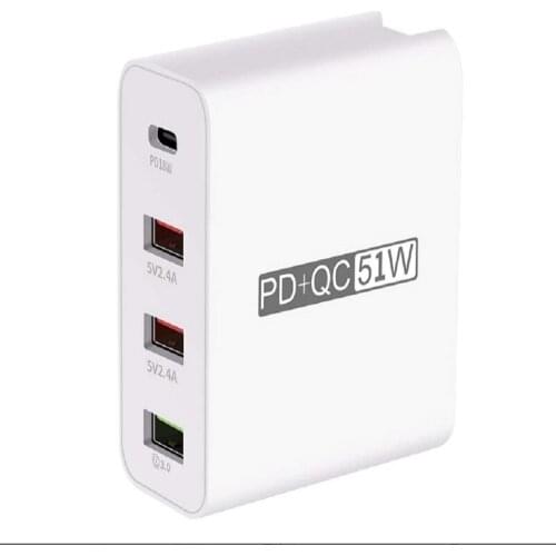 WESAPPA 51W Quick Charge 3.0 4.0 USB PD Charger QC 3.0 Charger for iPhone 11 X 8 Phone Wall USB Type C Charger for Huawei Xiaomi