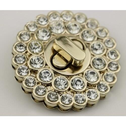 10 Pieces Luggage hardware accessories Twisting locks High-end diamond-studded lock Point drill twisting Oval drill locks