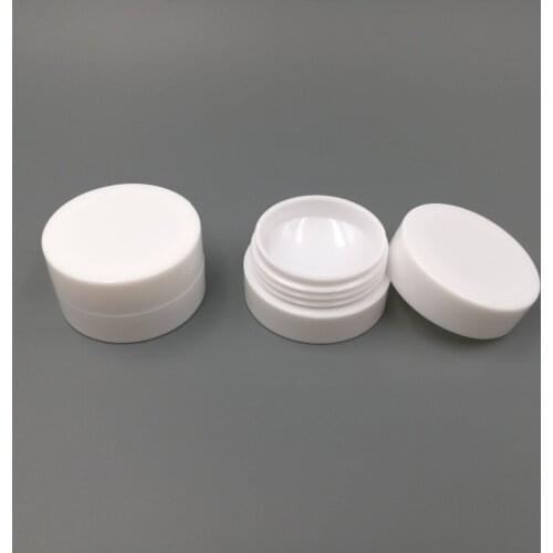 120pcs/lot 3g empty makeup travel cream jars, plastic refillable cosmetic sample containers with hollow bottom